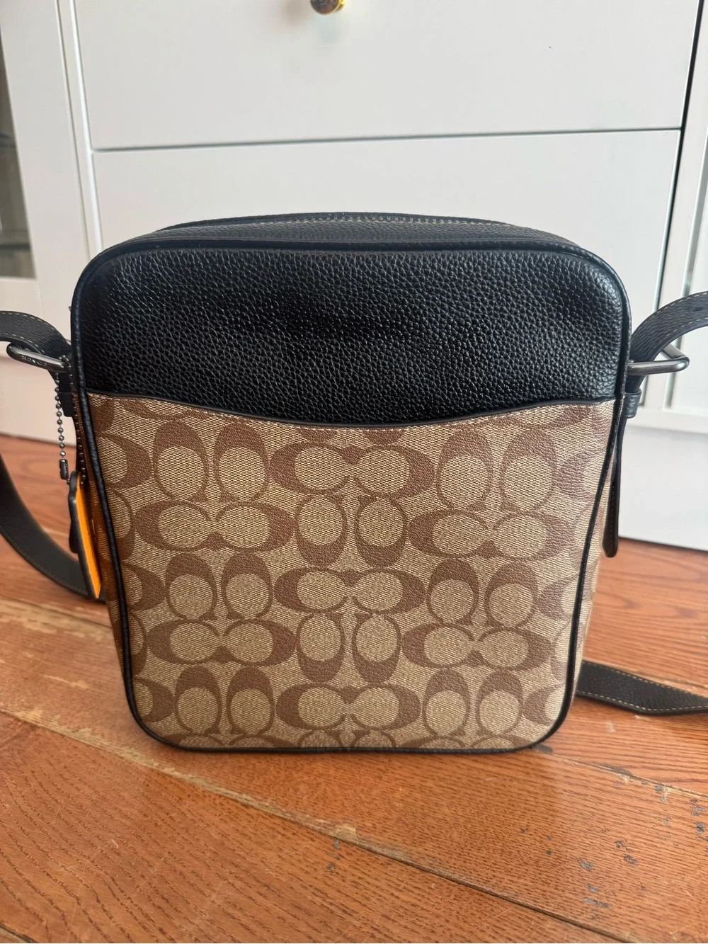 Coach Hudson Crossbody 21 Varsity Stripe Signature Canvas CB907
